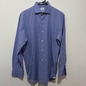 Santangelo Napoli Checkered Print Dress Shirt Size 16/41